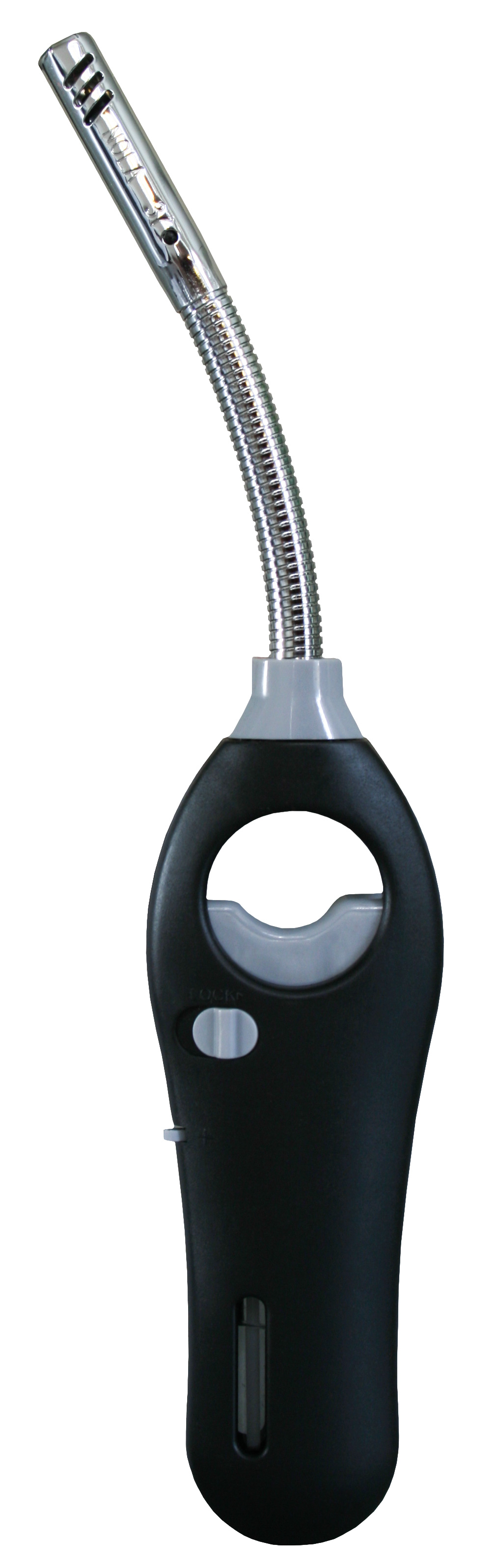 Nola 37 long lighter,refillable, HC assorted Blister NOLA,Pusher grey,flextorch 9cm